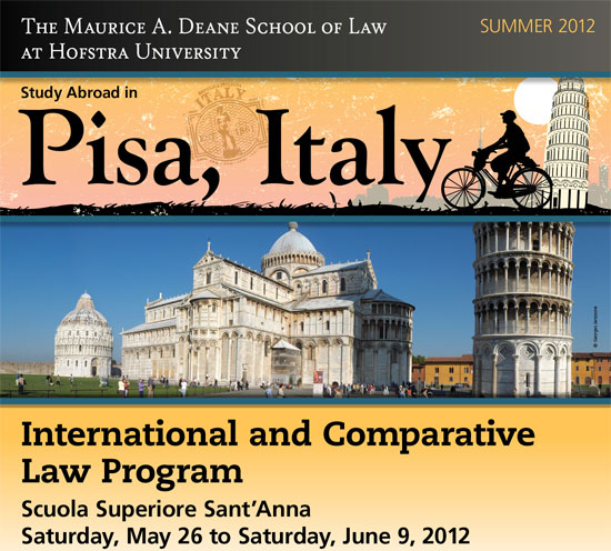 International and Comparative Law Programme, Scuola Superore Sant'Anna, May 24 – June 7, 2009