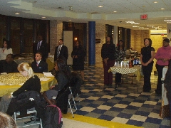 Students attending the judicial roundtable