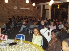 The audience listening to the story of Juan Melendez