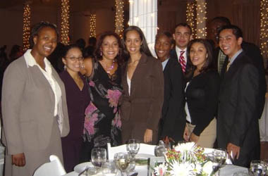 2L and 3L Students along with Honorable Sallie Manzanet at Puerto Rican Banquet