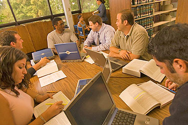 Students studying together