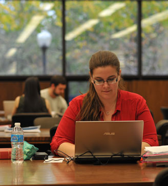 Student in the Law Library