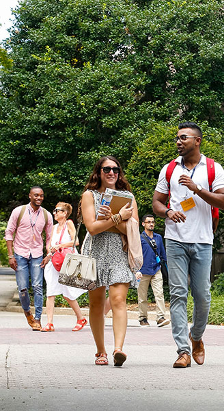 Law Students Walking on Campus