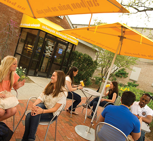 Students Dining on Campus 