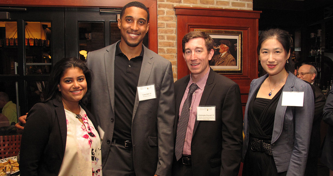 A group of Hofstra Law Alumni at an Event