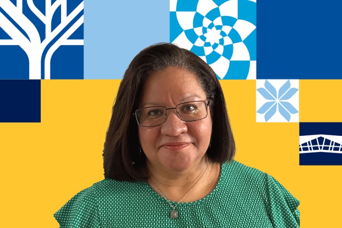 A headshot of Hofstra Law alumna Michelle Marquez '90.