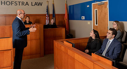 Students in the Mock Trial Classroom