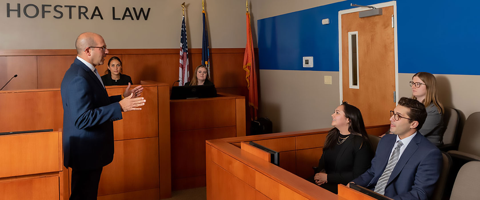 Students in the Mock Trial Classroom