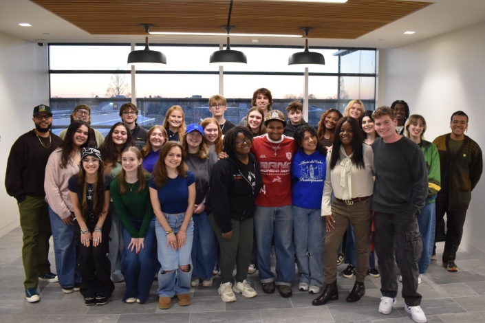 A group shot of Unispan Records students and industry executives.