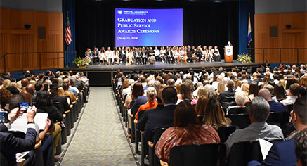 Photo from the graduate awards ceremony. 